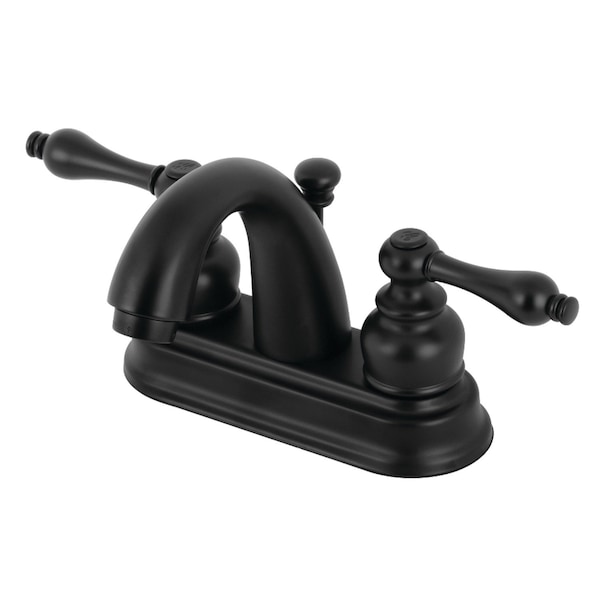 KB5610AL Restoration 4" Centerset Bathroom Faucet, Matte Black